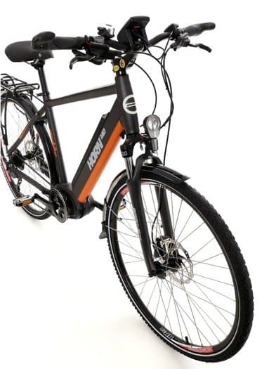Sportieve elektrische fiets heren middenmotor 28 inch Horn 374Wh