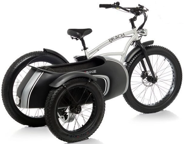 Elektrische Fatbike Zijspan Fiets Beach Cruiser Bad Bike 250W
