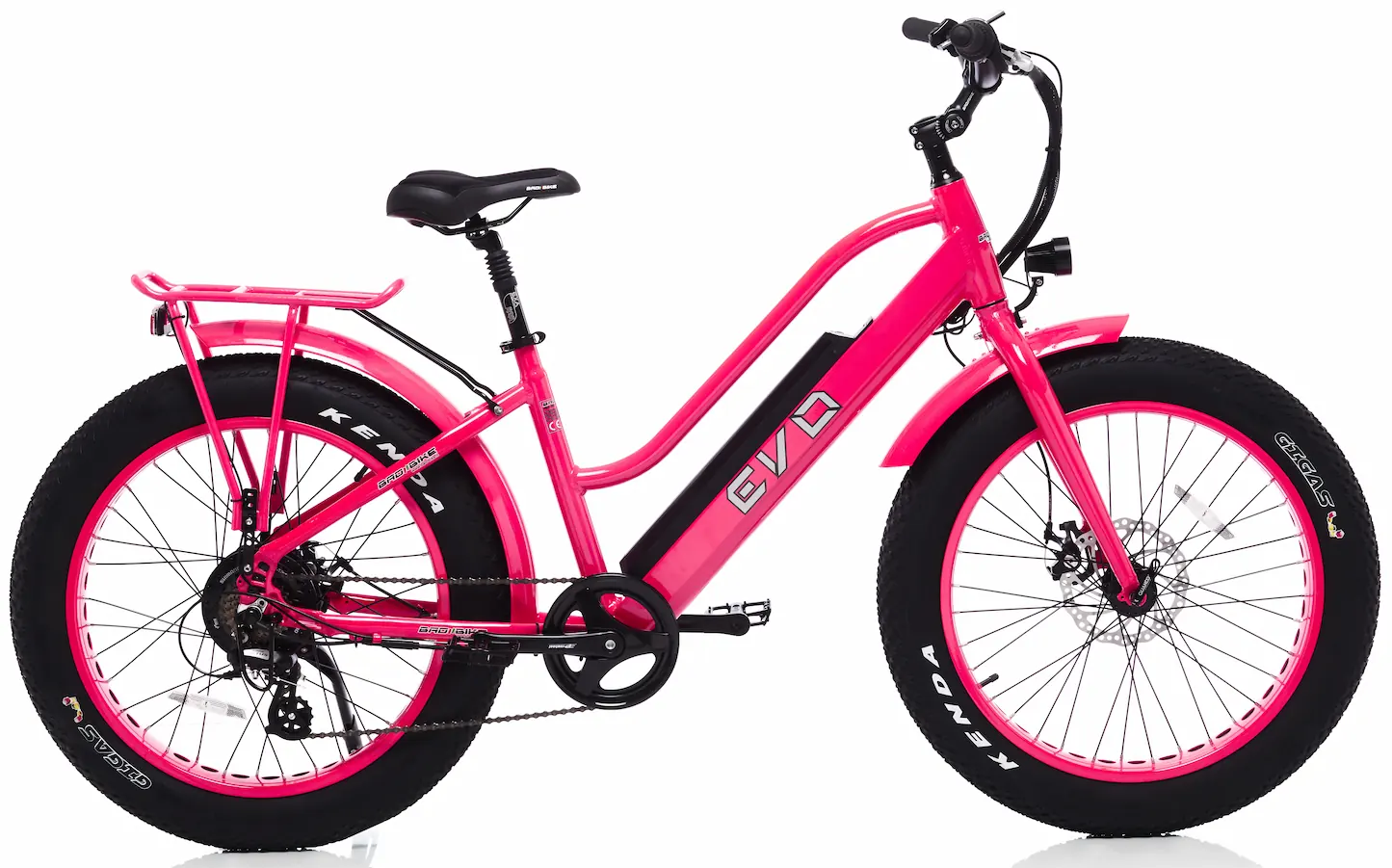 Elektrische Fatbike lage instap Bad Bike EVO 250W Roze