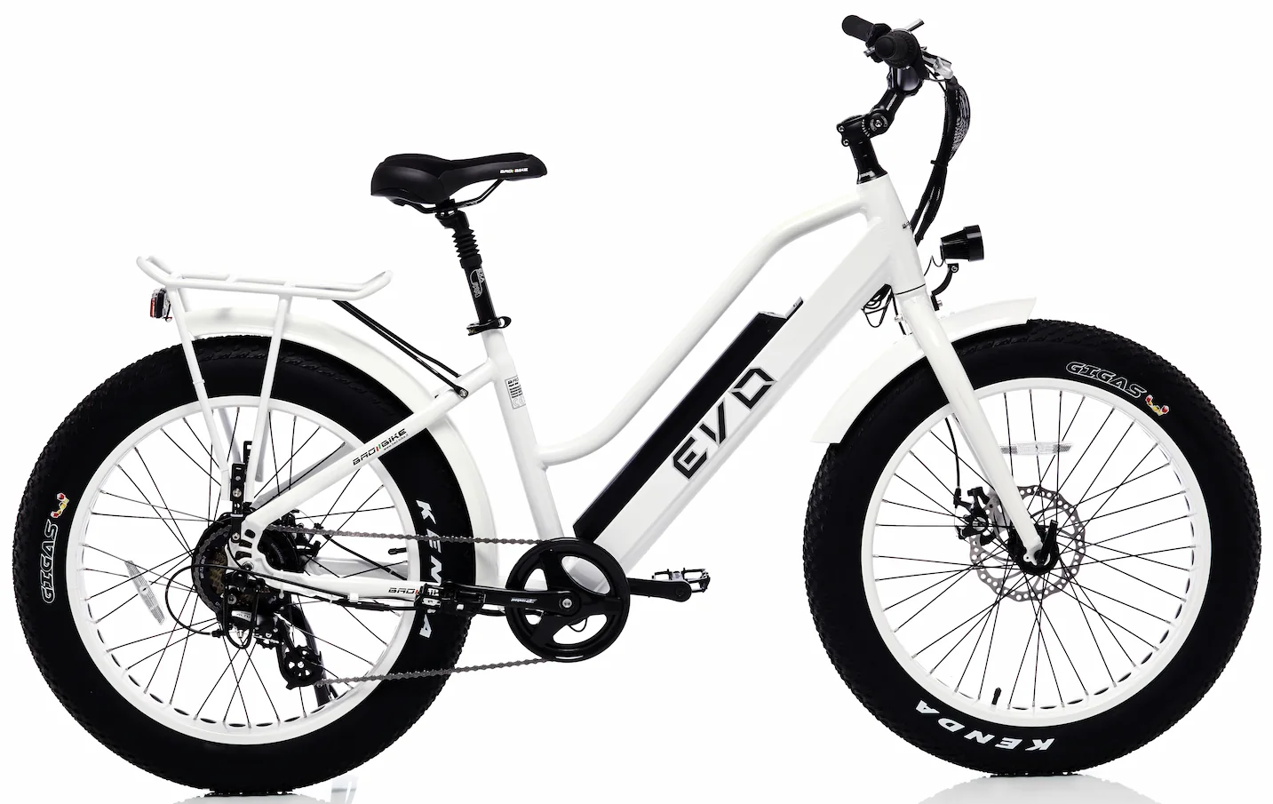 Elektrische Fatbike lage instap Bad Bike EVO 250W Wit