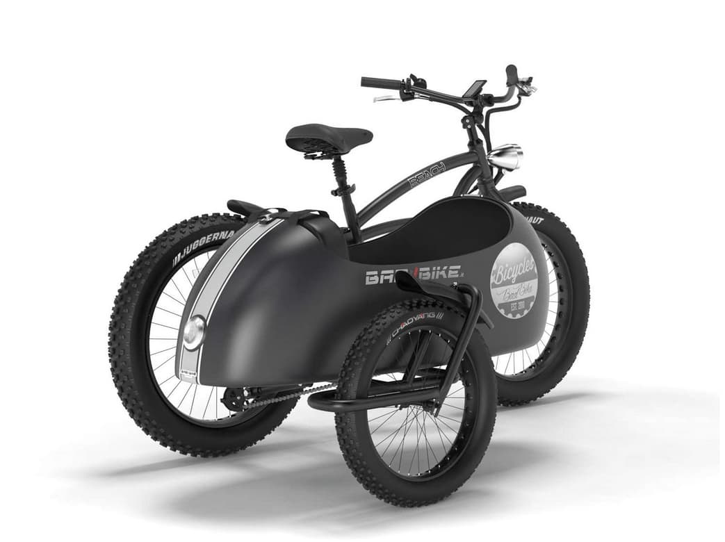 Elektrische Fatbike Beach Cruiser 26 Inch Bad Bike VINTAGE 250W Zwart
